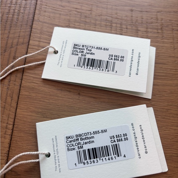 Carve Designs NEW Stinson bikini top and Cardiff bottom in Jardin - Picture 4 of 5